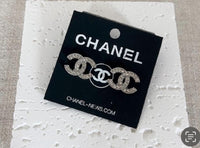 CC silver earrings