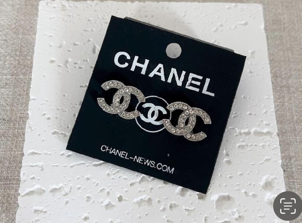 CC silver earrings