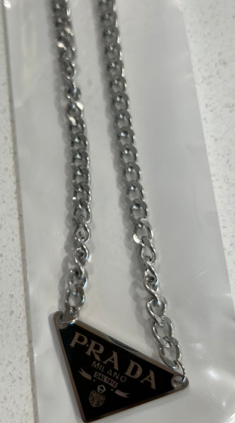 Designer inspired Prada necklace