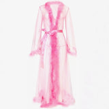 Pink Fur Robe